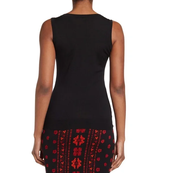 ALEXANDER MCQUEEN Knit Wool Tank Top Black sz. Small, New $449 - Picture 3 of 3